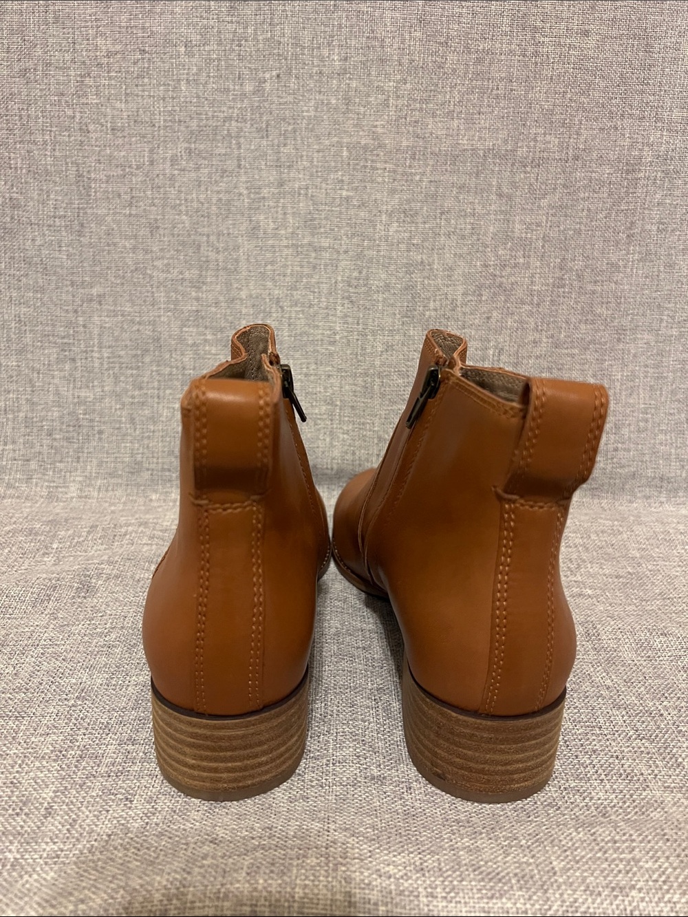Madewell Cognac Brown Leather Ankle Booties - Picture 3 of 5
